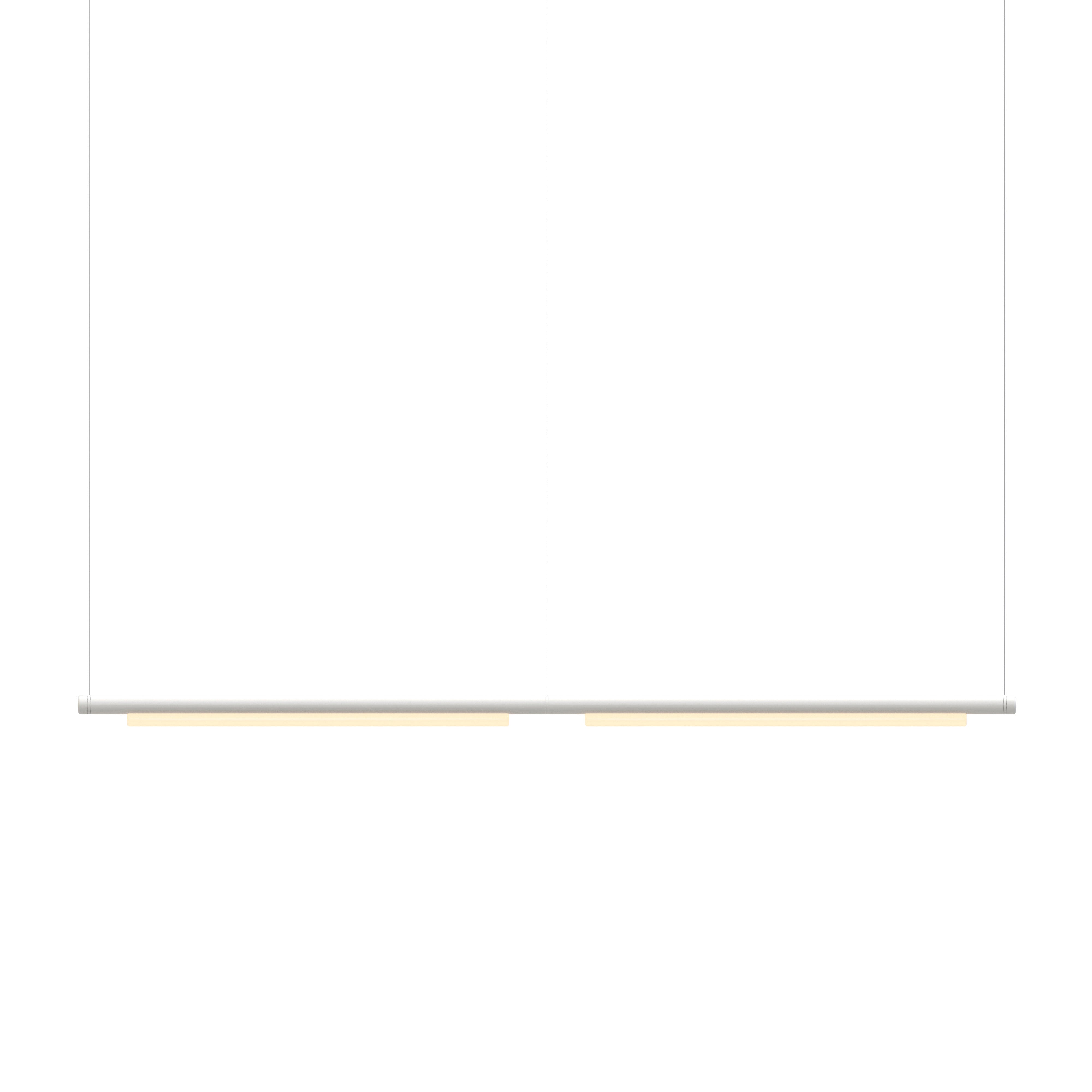 Pipeline 125.2 Linear Pendant Light: White + White