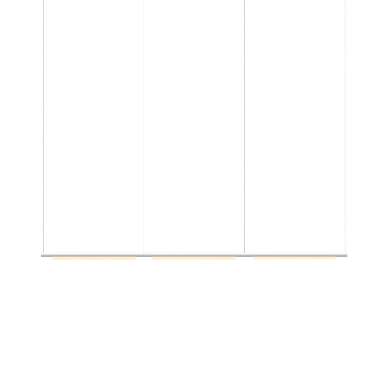 Pipeline 125.3 Linear Pendant Light: White + White