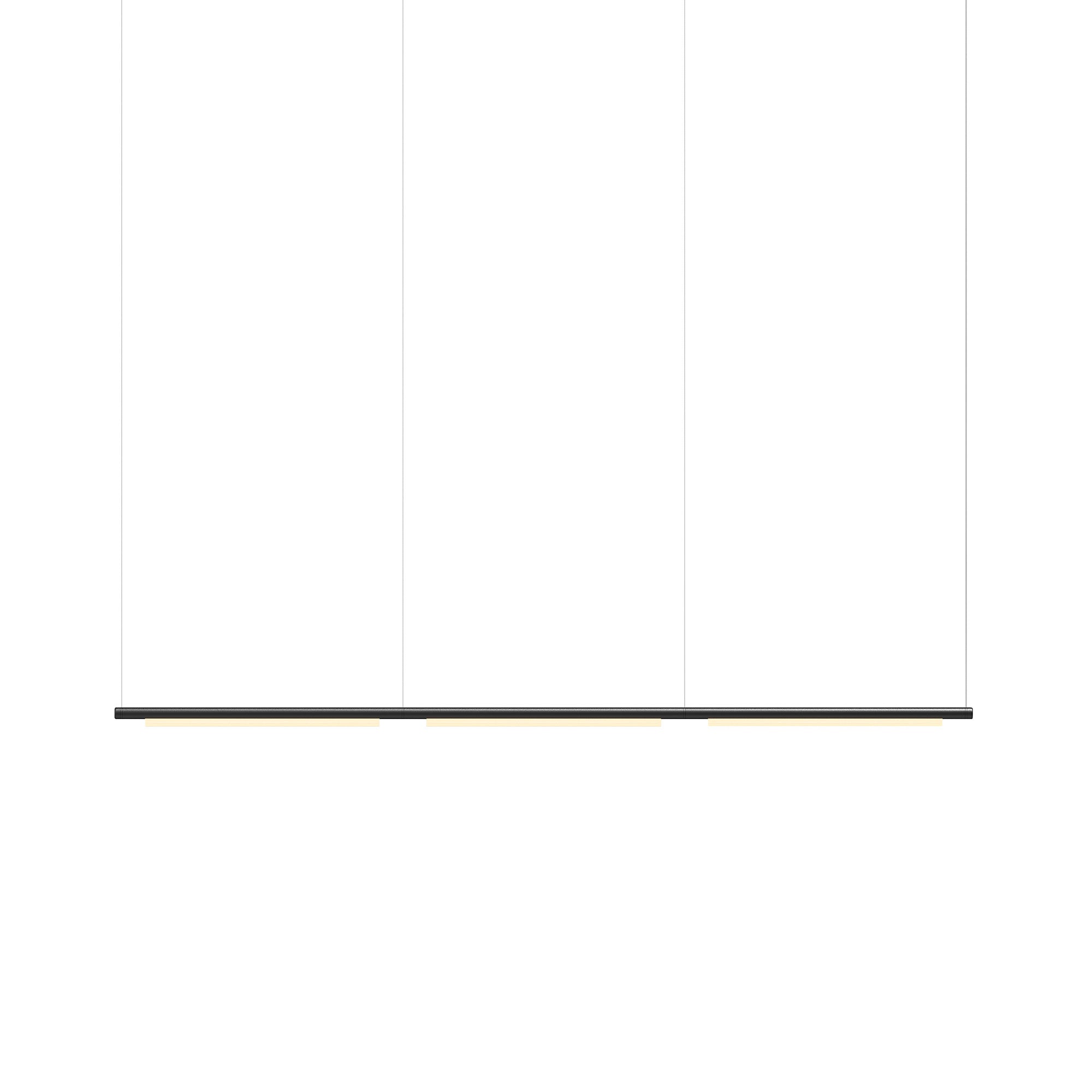 Pipeline 125.3 Linear Pendant Light: Black + Black