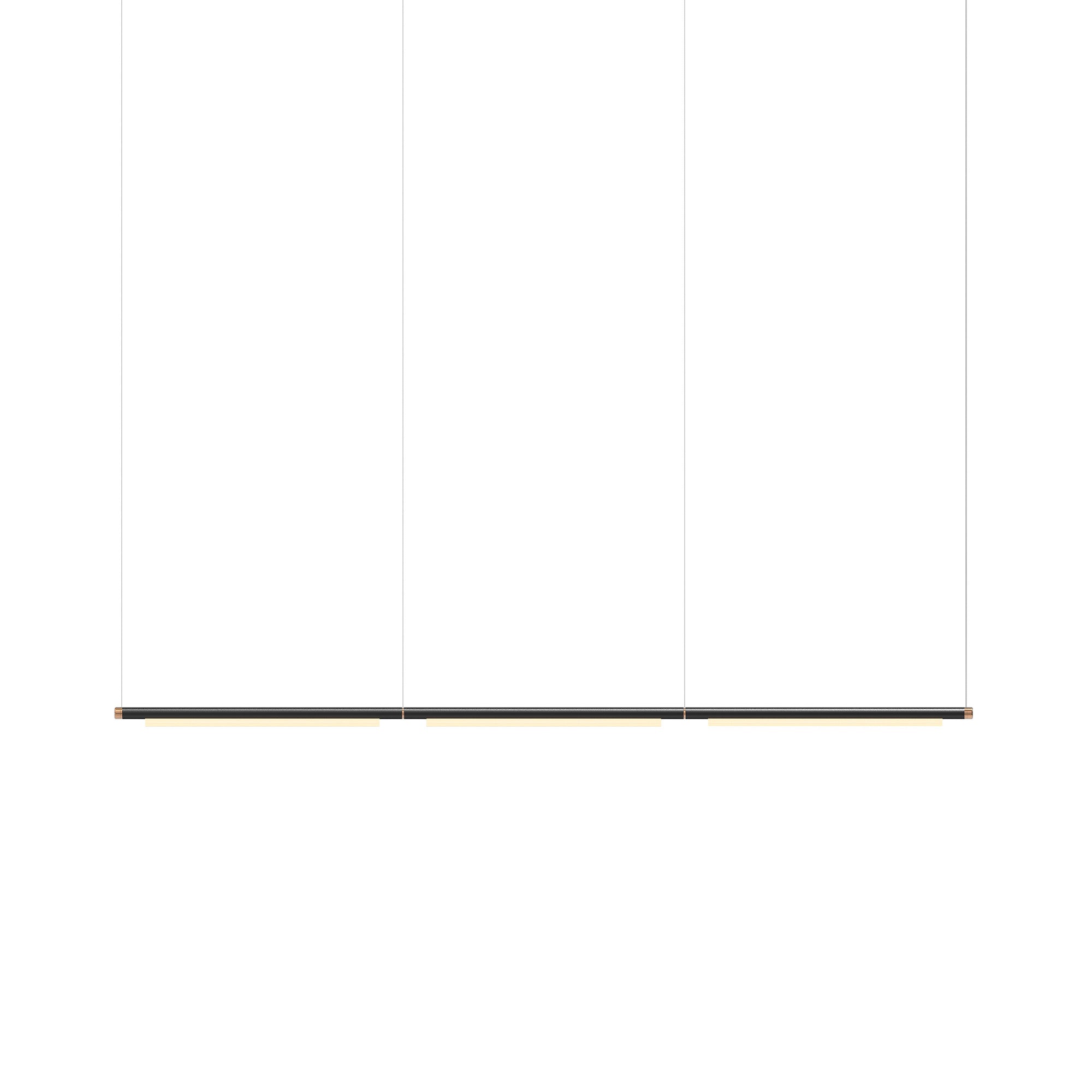 Pipeline 125.3 Linear Pendant Light: Black + Copper