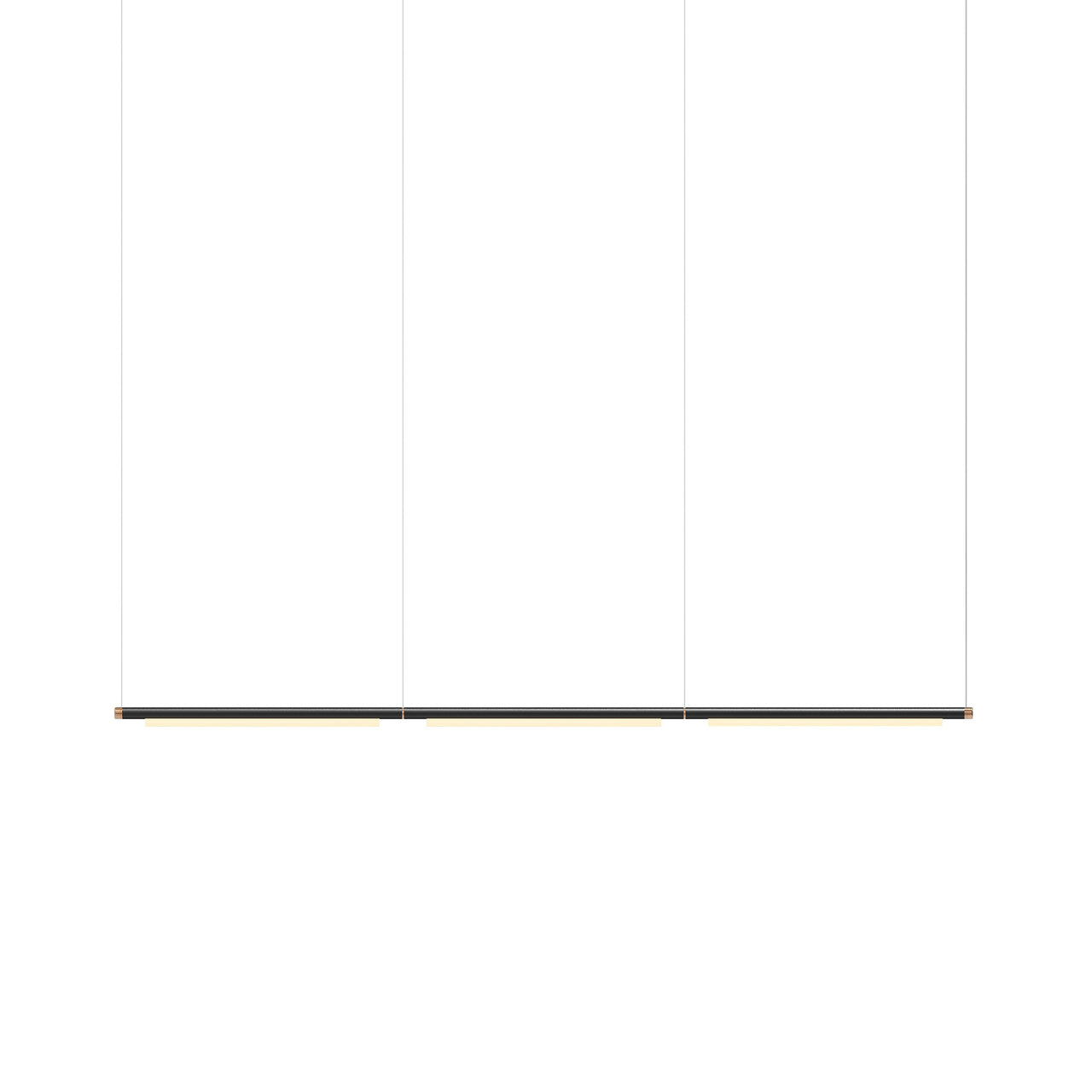 Pipeline 125.3 Linear Pendant Light: Black + Copper