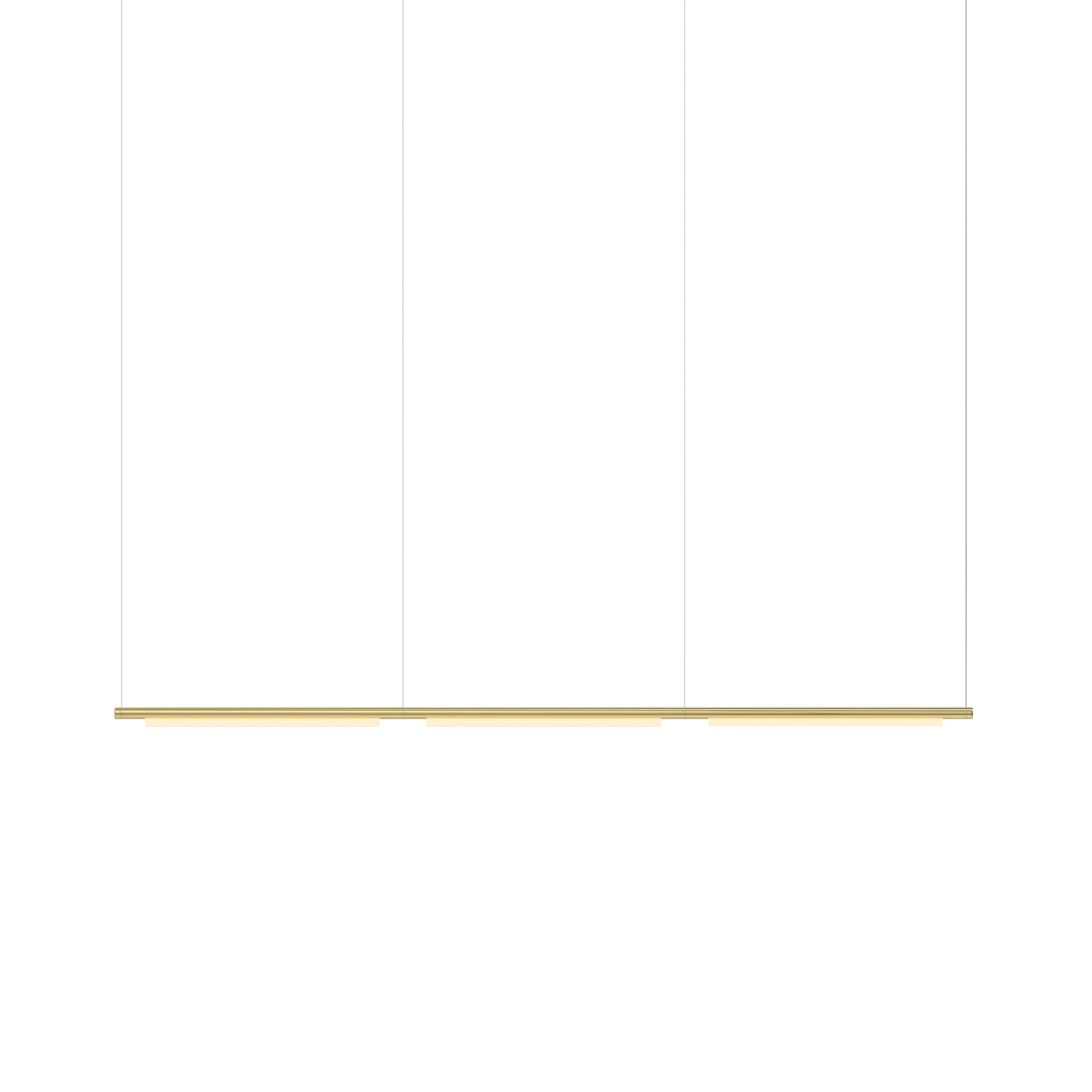 Pipeline 125.3 Linear Pendant Light: Brass + Brass