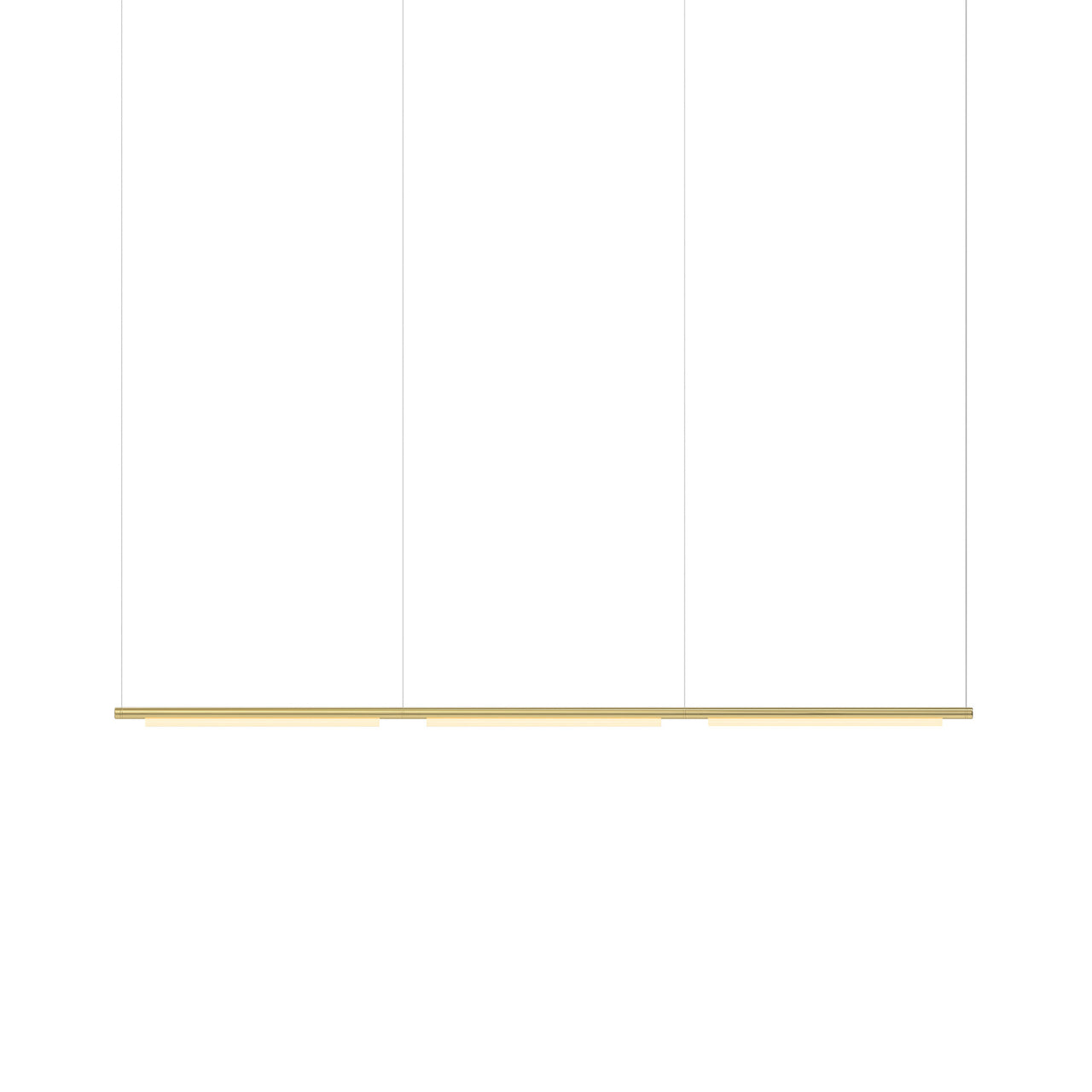 Pipeline 125.3 Linear Pendant Light: Brass + Brass