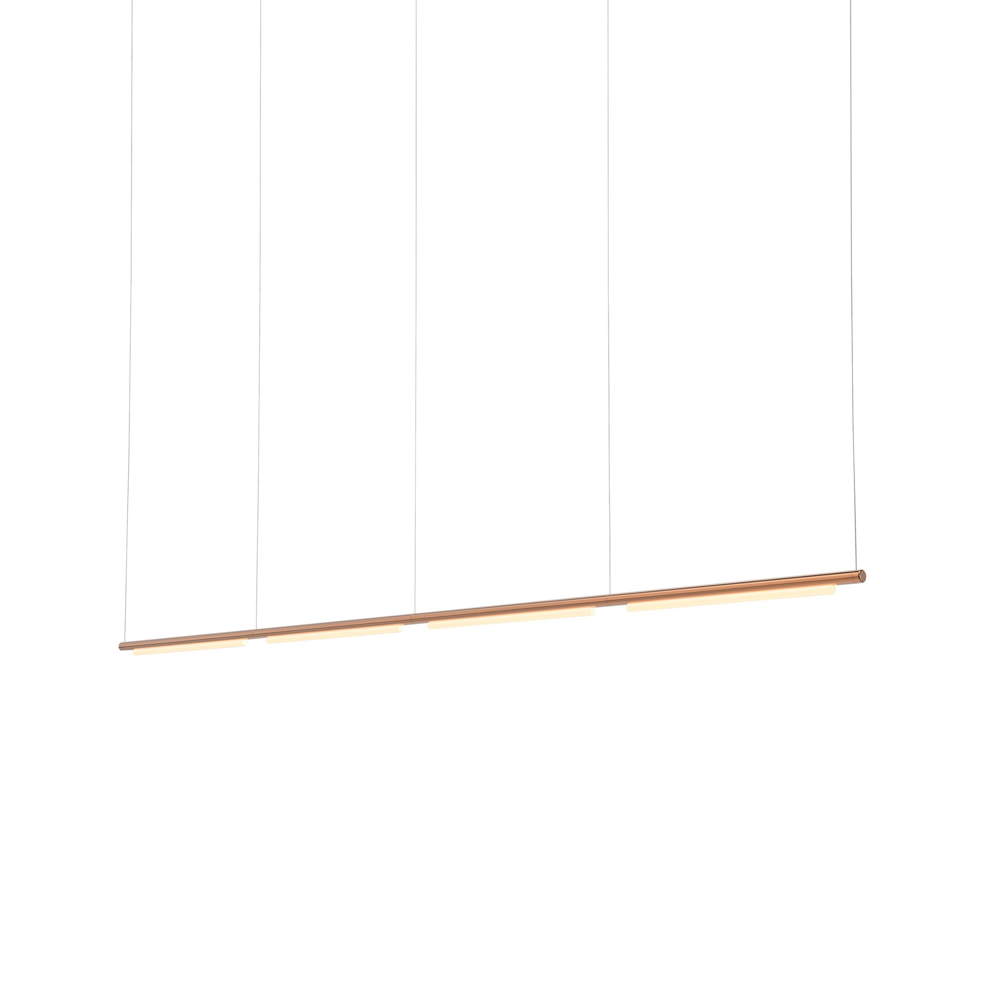 Pipeline 125.4 Linear Pendant Light: Copper + Copper