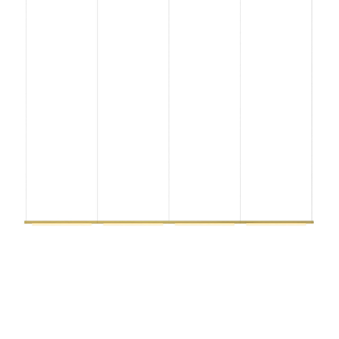 Pipeline 125.4 Linear Pendant Light: Brass + Brass