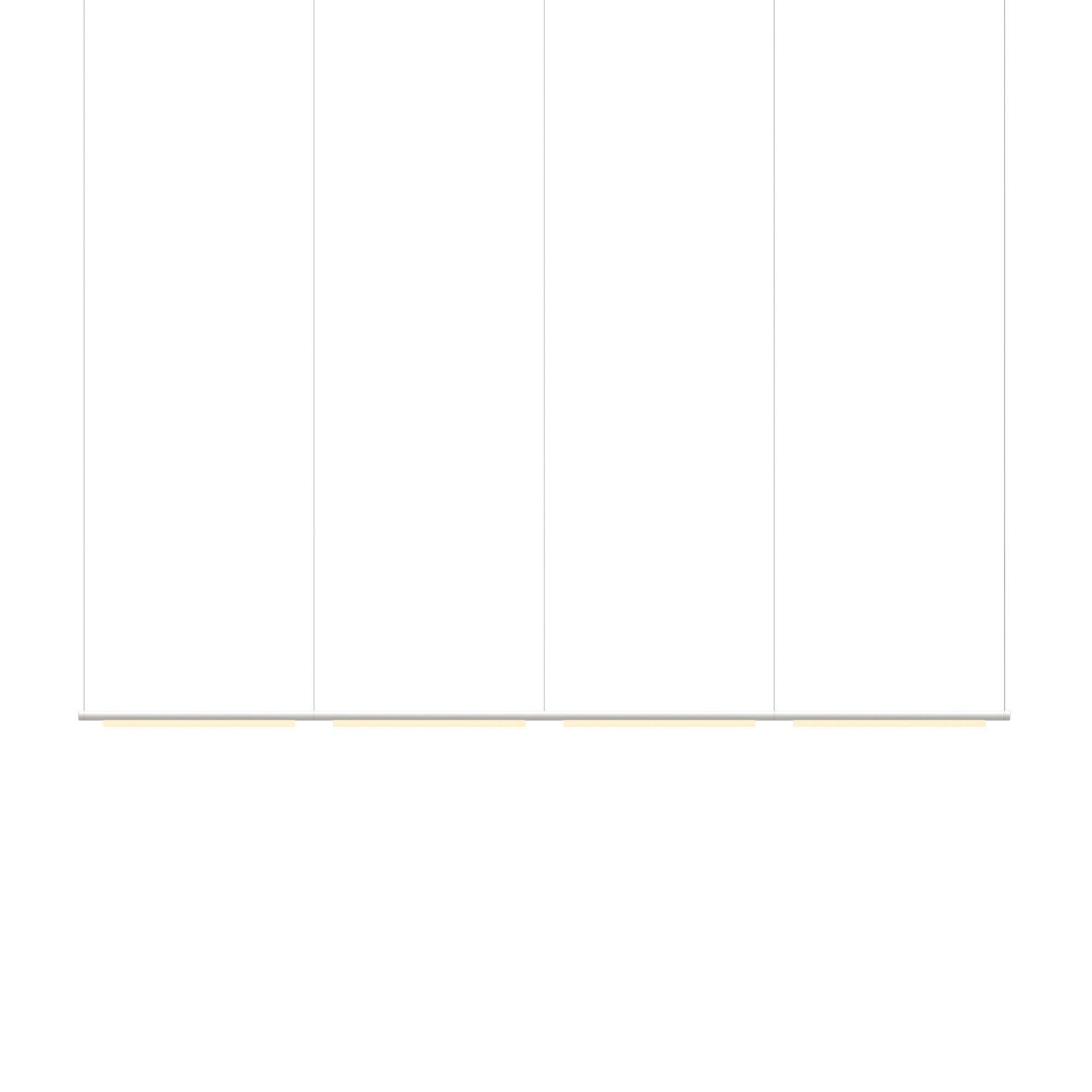 Pipeline 125.4 Linear Pendant Light: White + White 