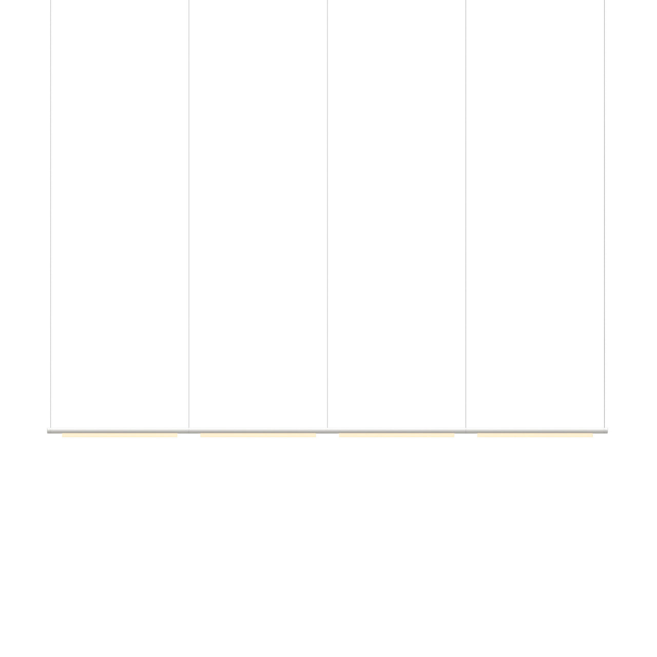 Pipeline 125.4 Linear Pendant Light: White + White 