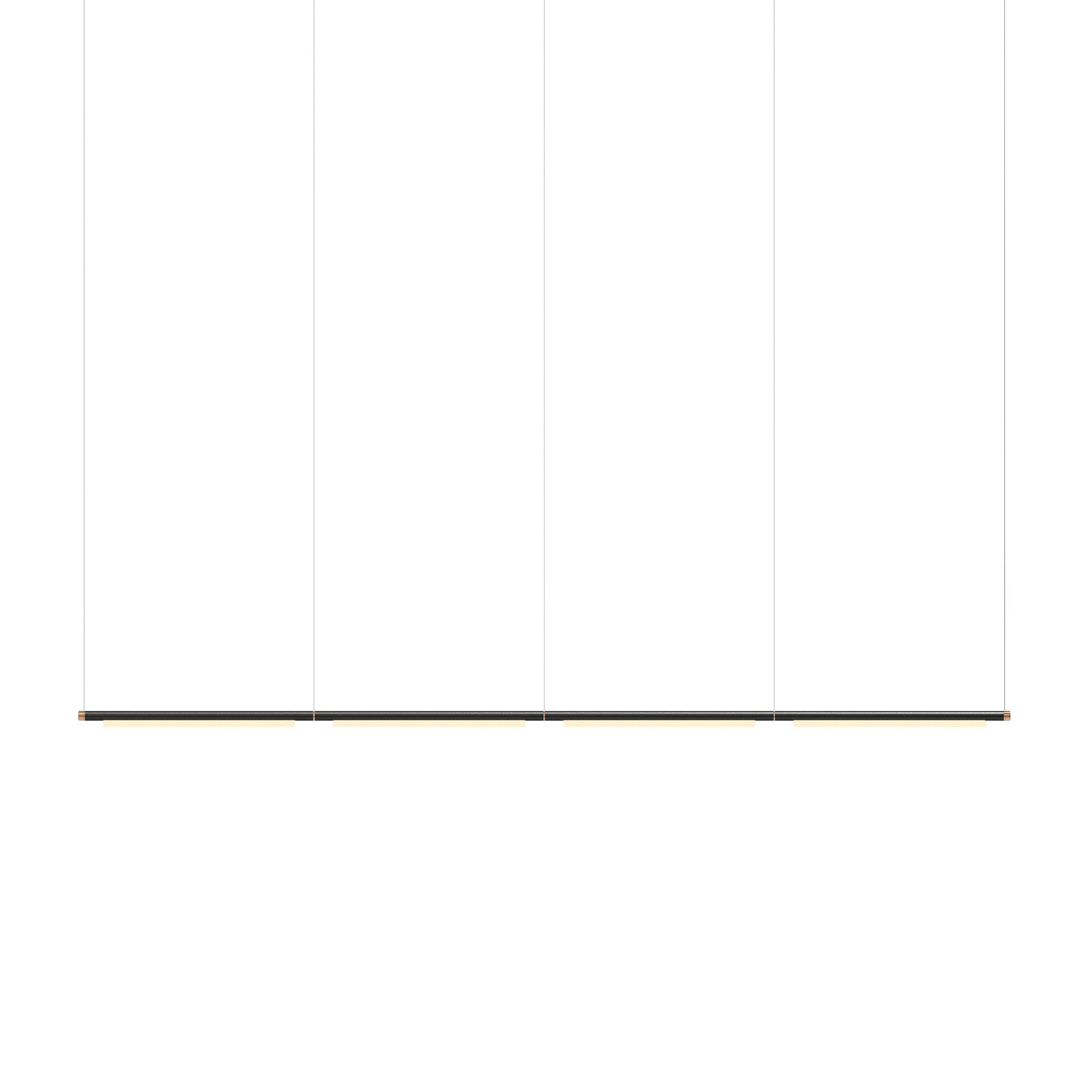 Pipeline 125.4 Linear Pendant Light: Black + Copper