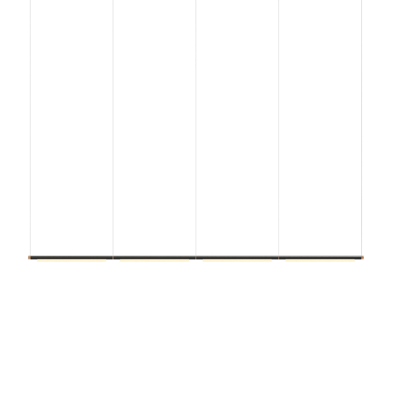 Pipeline 125.4 Linear Pendant Light: Black + Copper