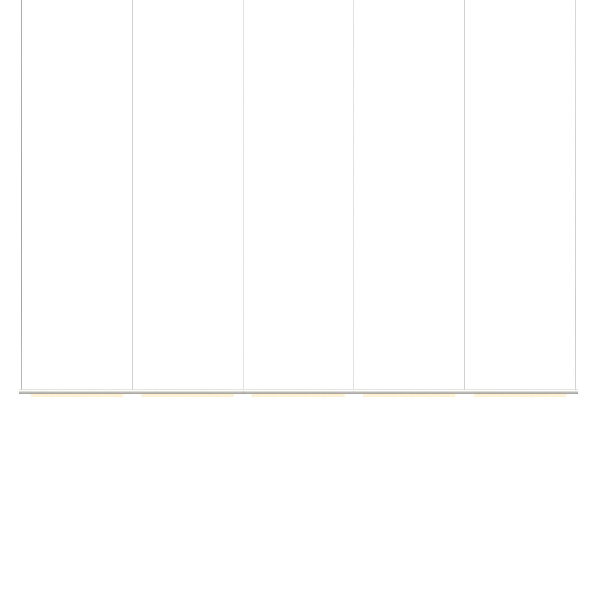Pipeline 125.5 Linear Pendant Light: White + White
