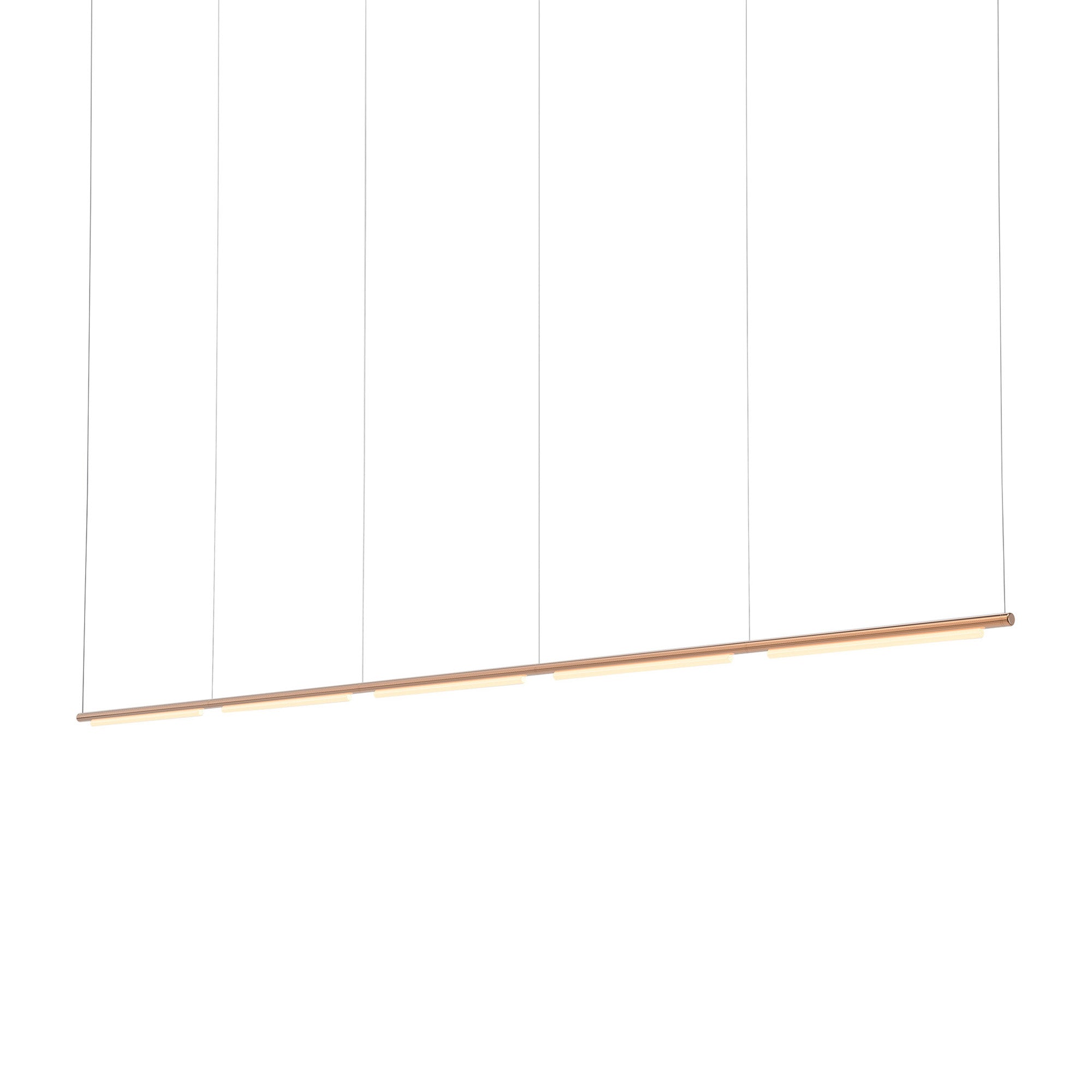 Pipeline 125.5 Linear Pendant Light: Copper + Copper
