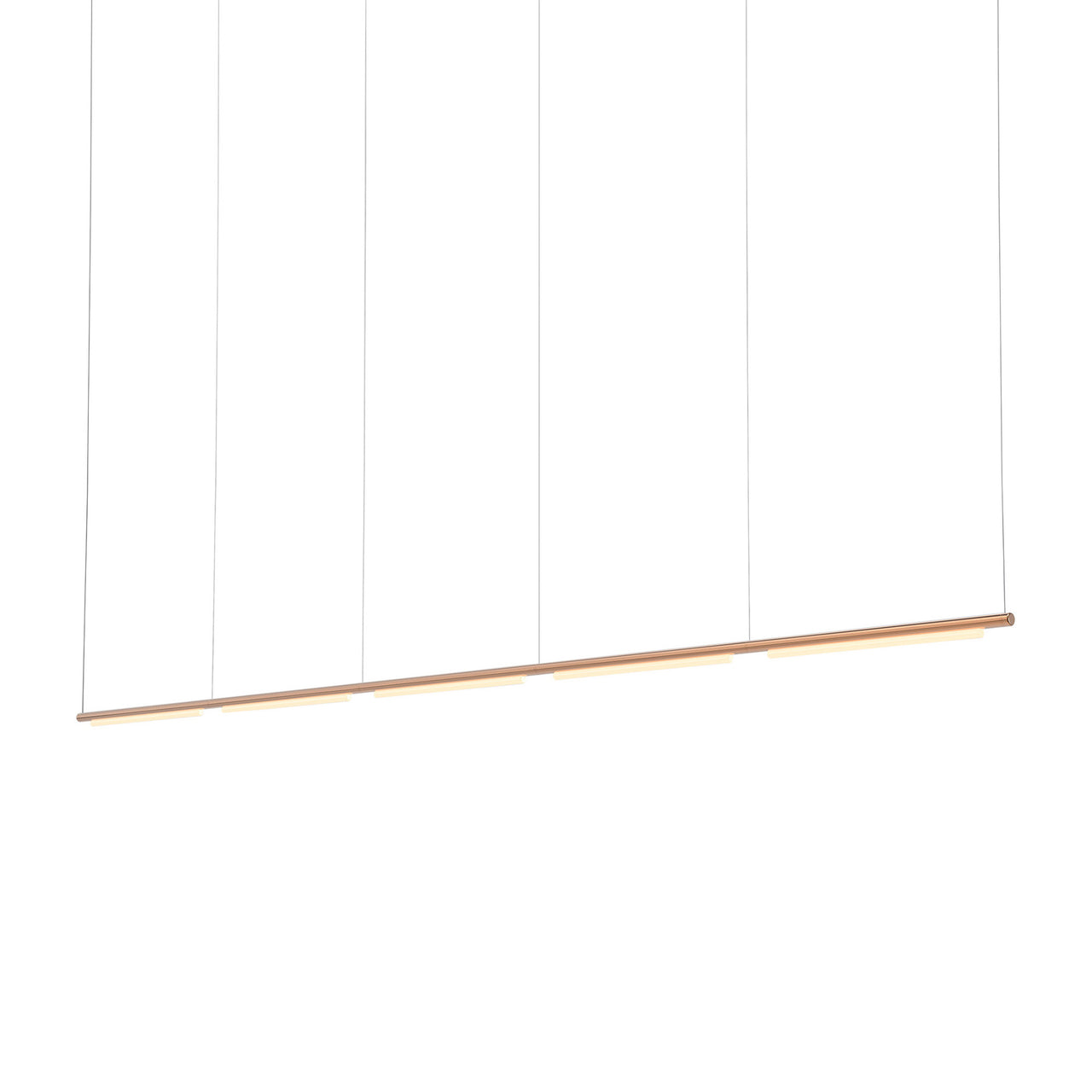 Pipeline 125.5 Linear Pendant Light: Copper + Copper