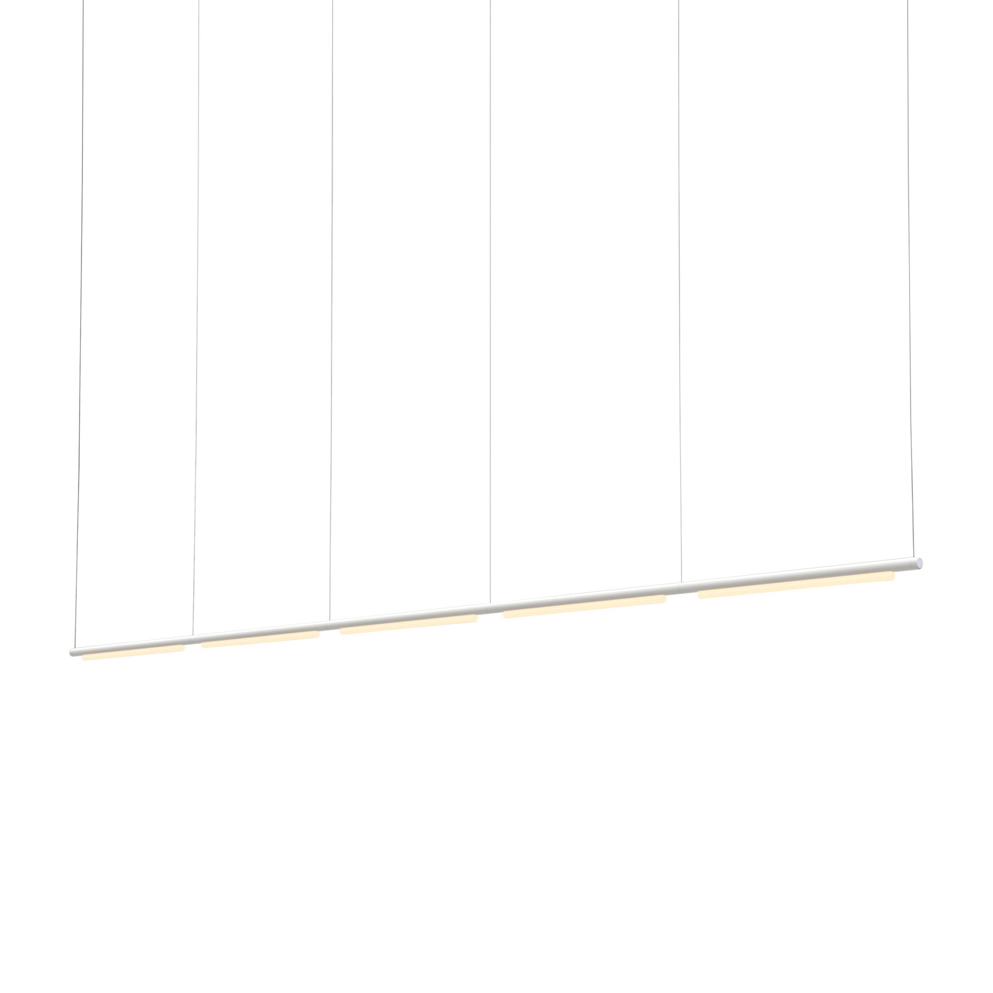 Pipeline 125.5 Linear Pendant Light: White + White