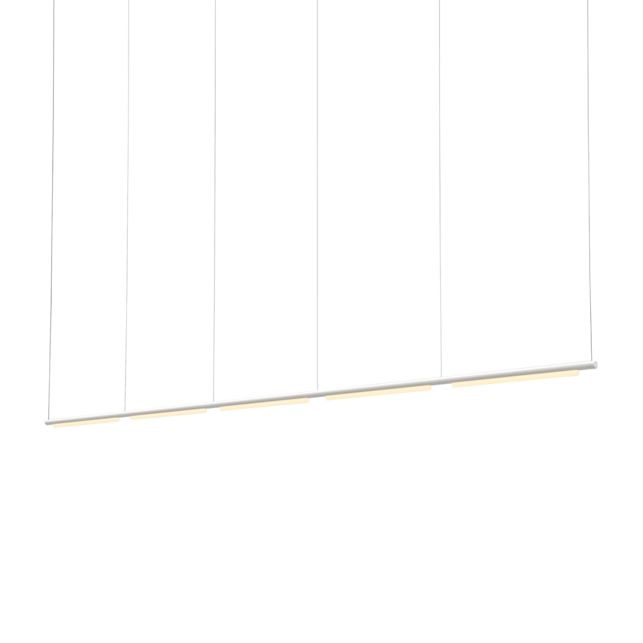 Pipeline 125.5 Linear Pendant Light: White + White