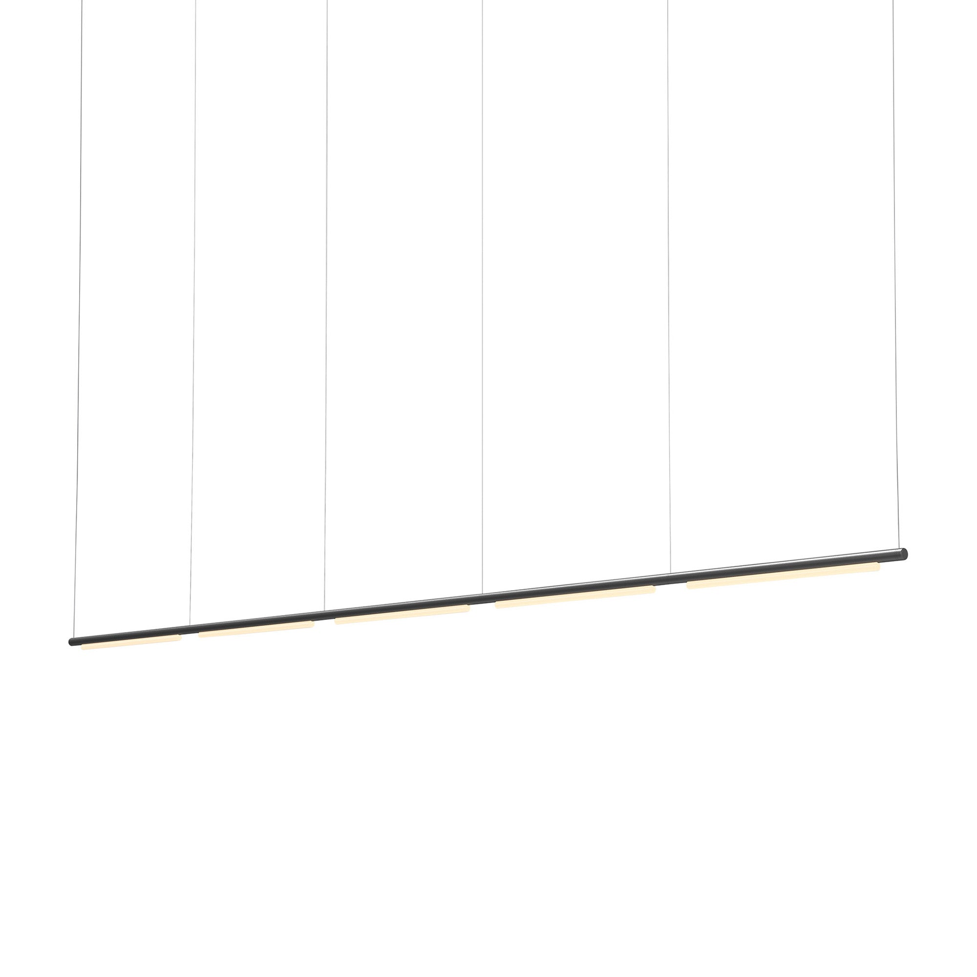 Pipeline 125.5 Linear Pendant Light: Black + Black