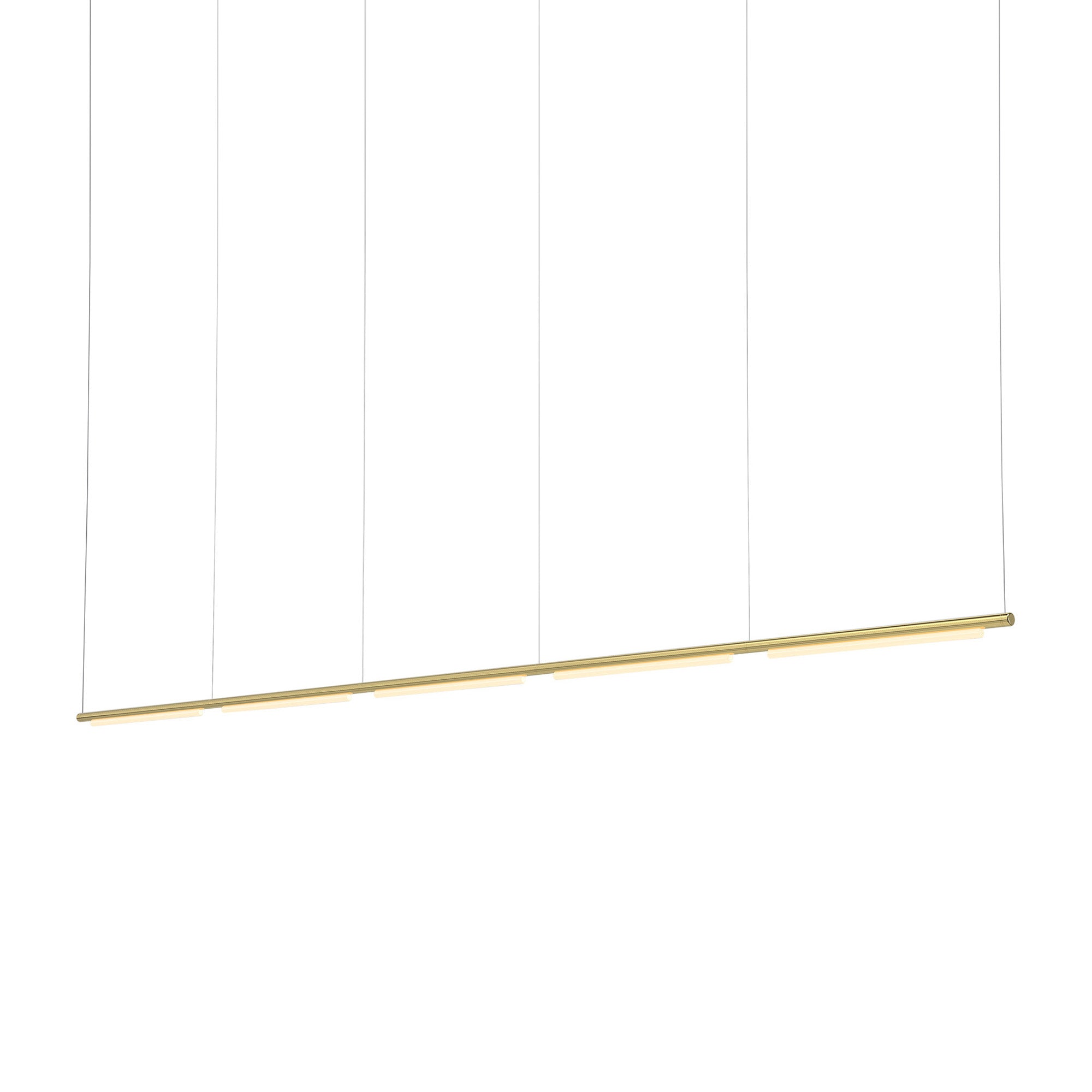 Pipeline 125.5 Linear Pendant Light: Brass + Brass