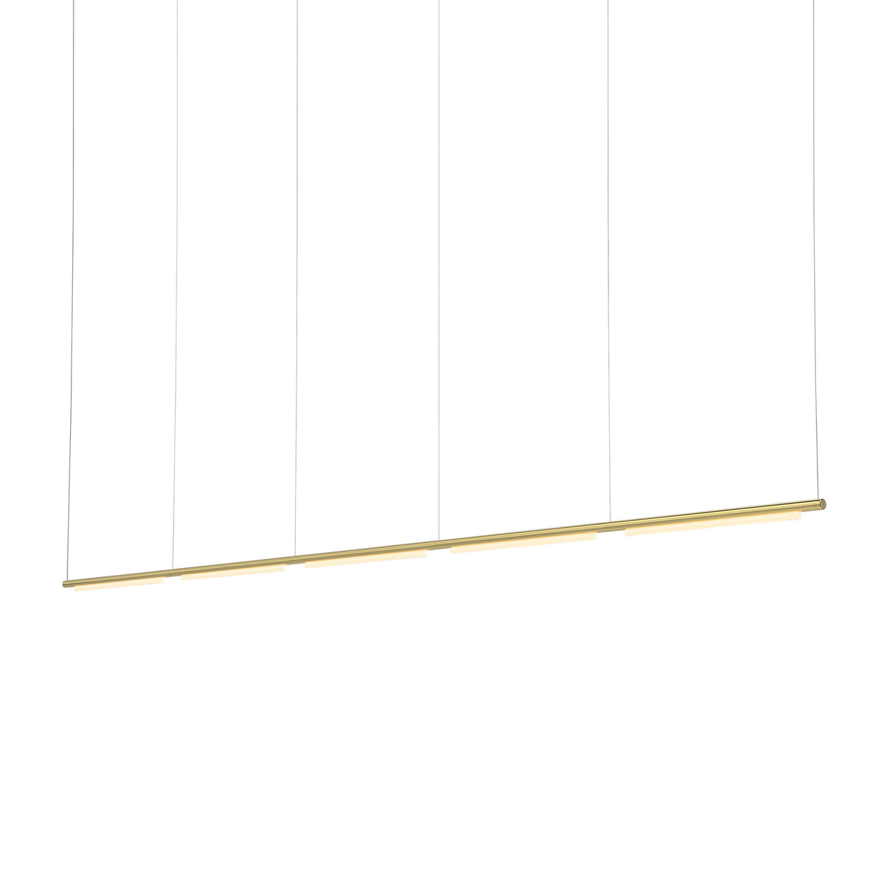 Pipeline 125.5 Linear Pendant Light: Brass + Brass