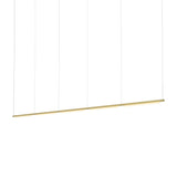Pipeline 125.5 Linear Pendant Light: Brass + Brass