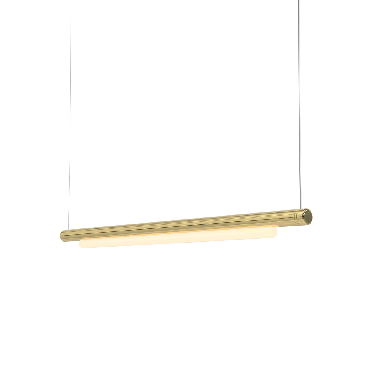 Pipeline 125 Pendant Light: Brass + Brass
