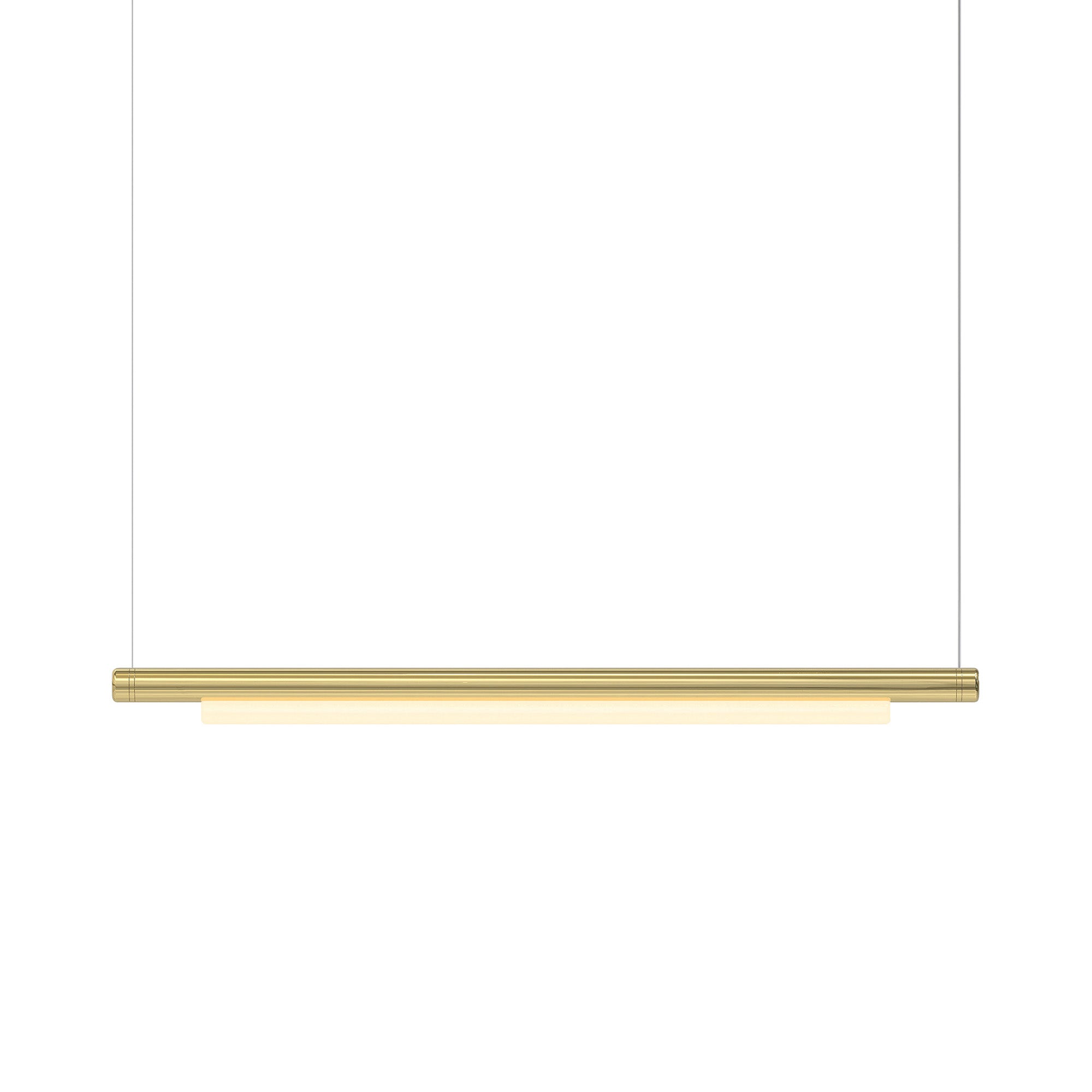 Pipeline 125 Pendant Light: Brass + Brass