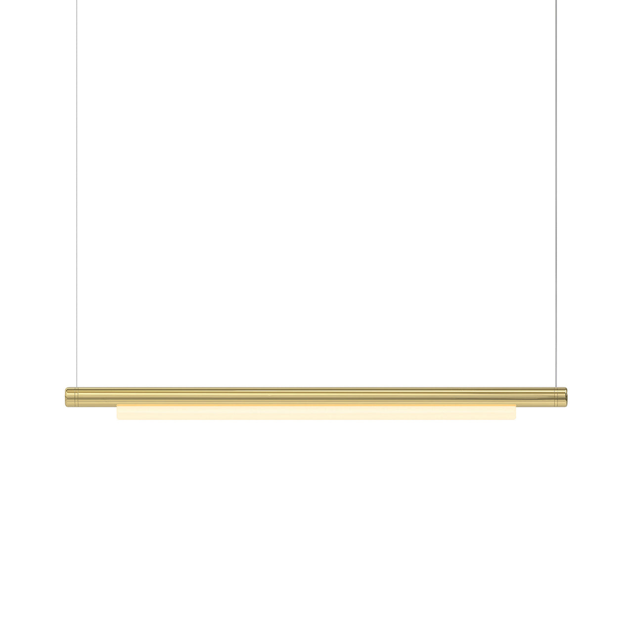Pipeline 125 Pendant Light: Brass + Brass