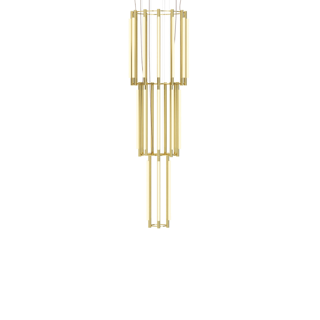 Pipeline 12 Chandelier: Brass