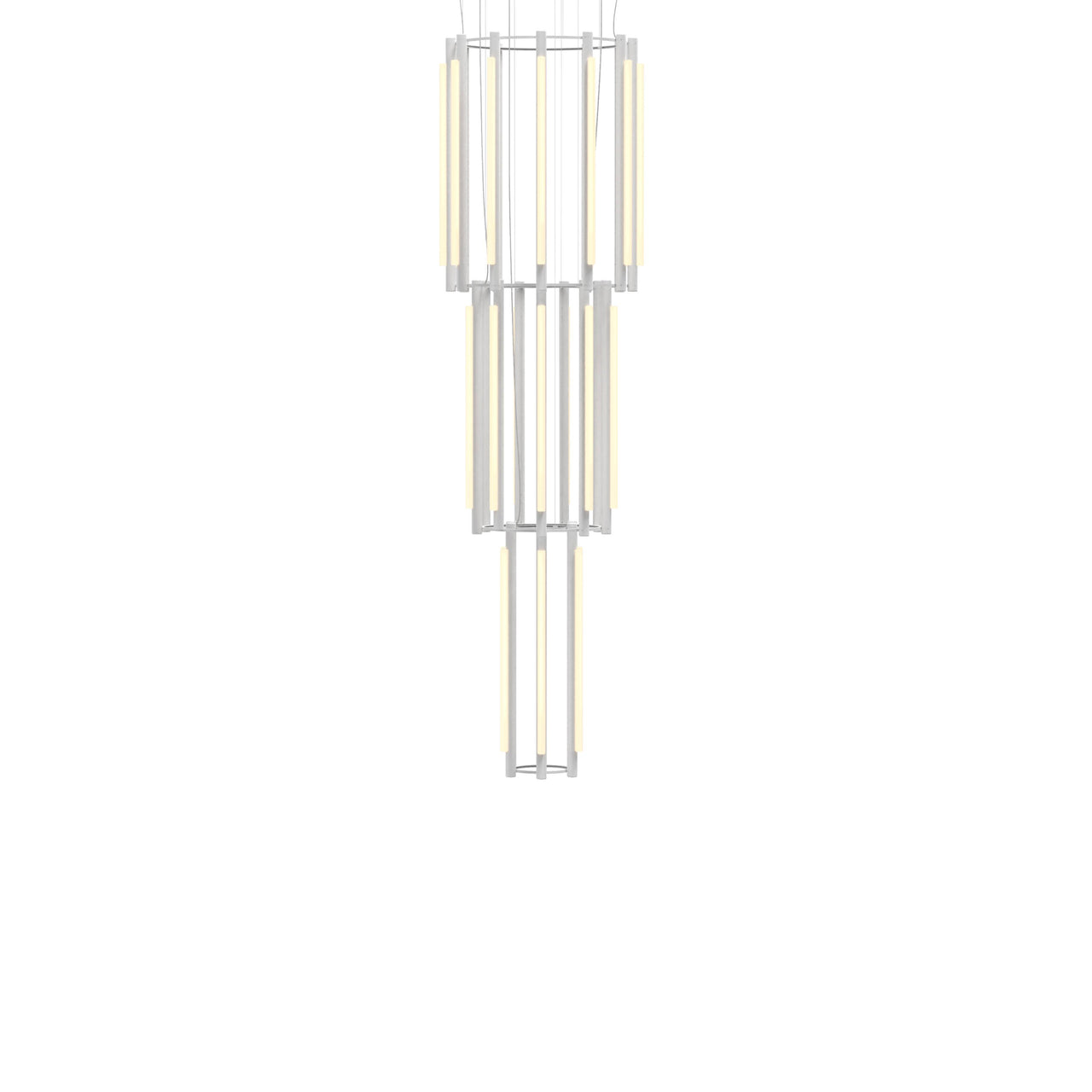 Pipeline 12 Chandelier: White