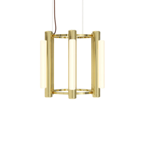 Pipeline 1 Chandelier: Brass