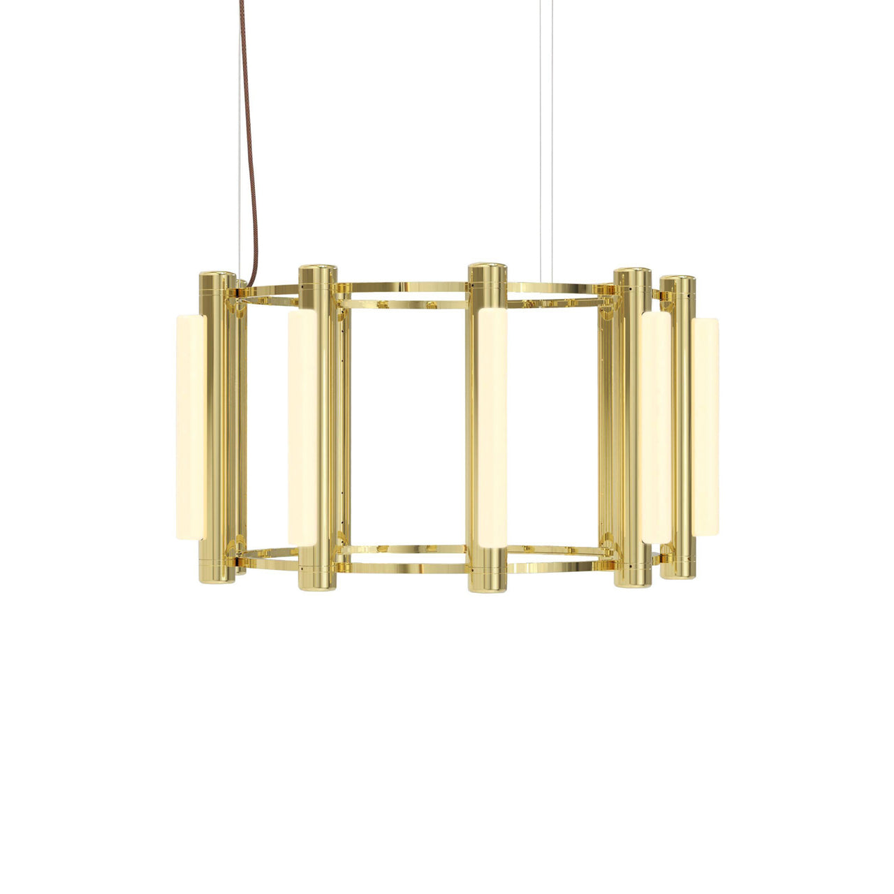 Pipeline 2 Chandelier: Brass