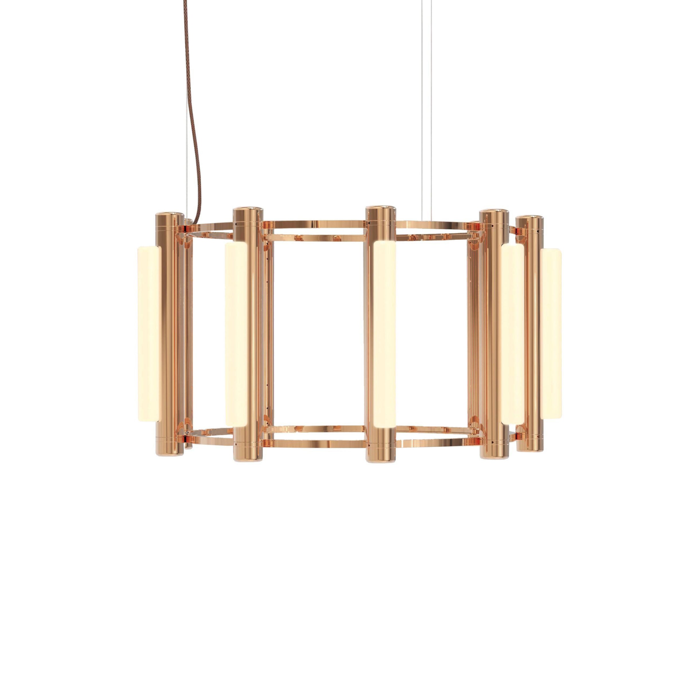 Pipeline 2 Chandelier: Copper