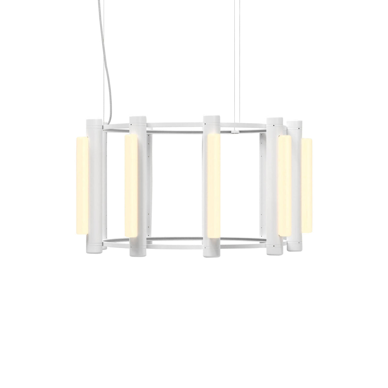 Pipeline 2 Chandelier: White