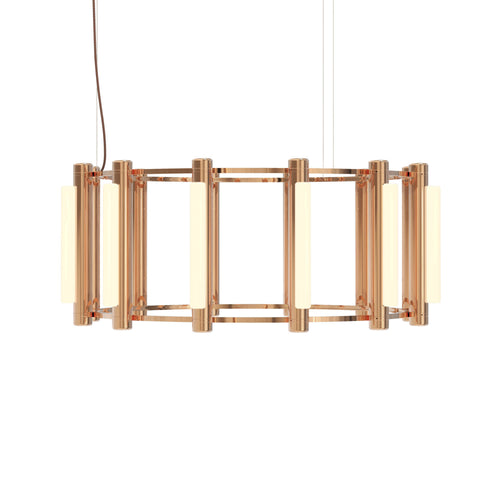 Pipeline 3 Chandelier: Copper