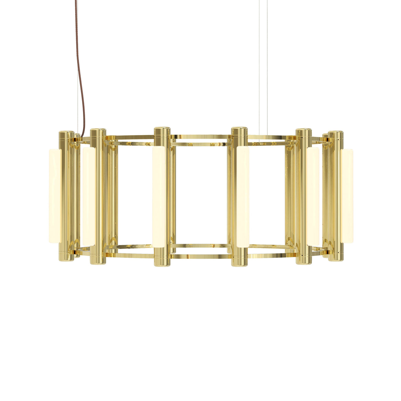 Pipeline 3 Chandelier: Brass