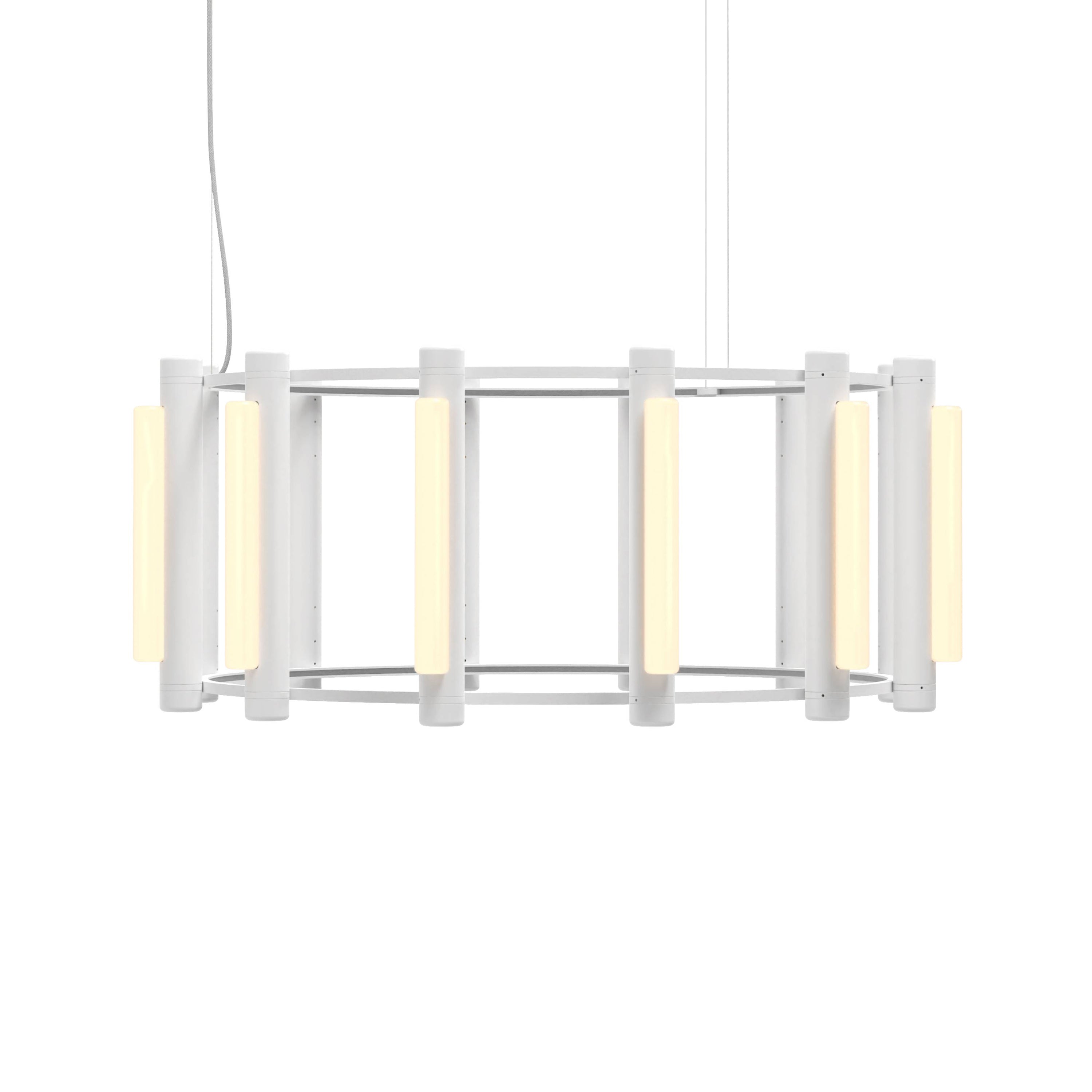 Pipeline 3 Chandelier: White
