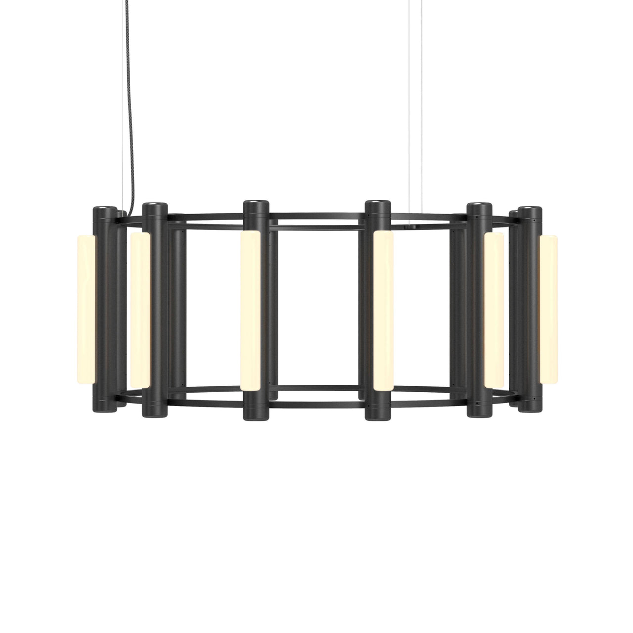 Pipeline 3 Chandelier: Black