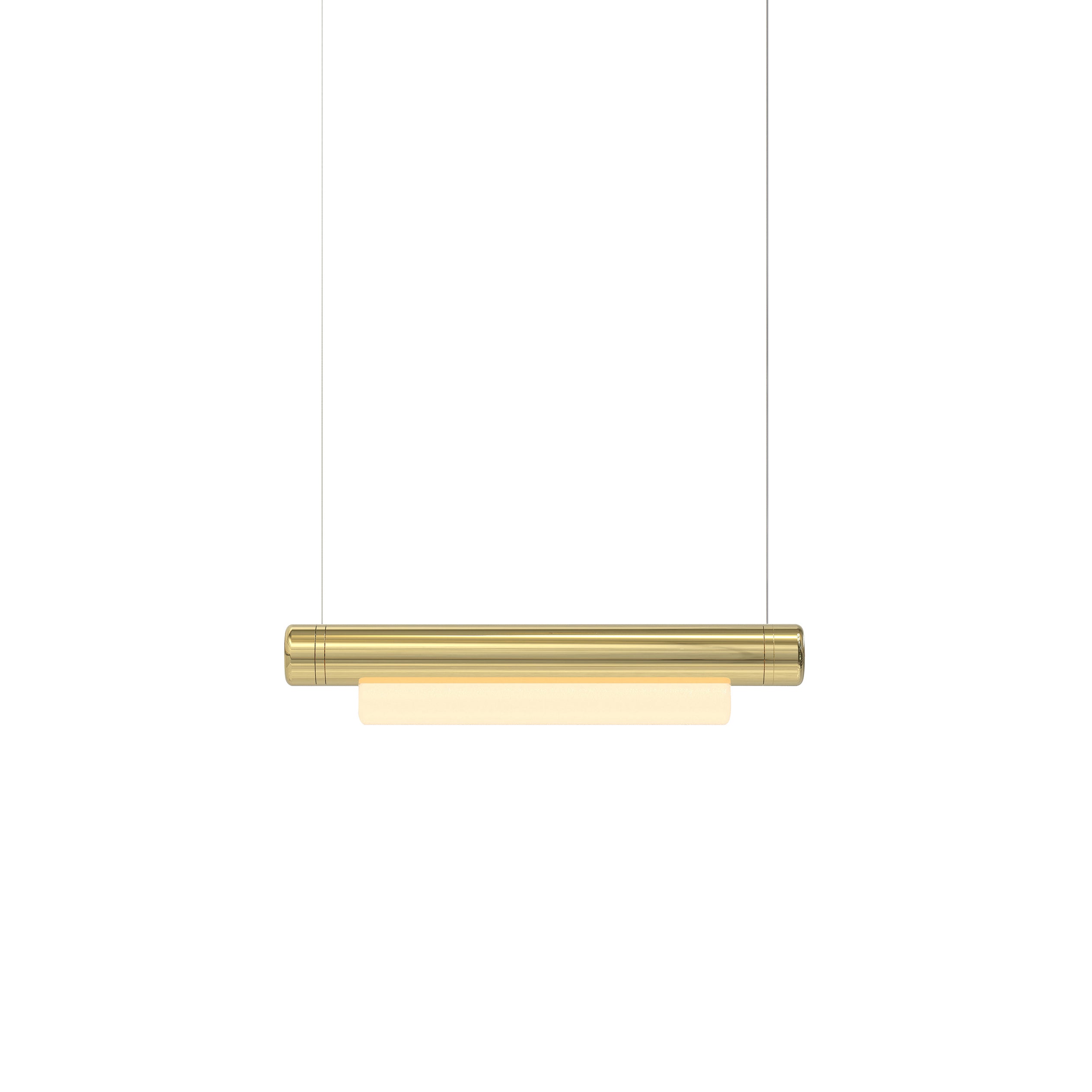 Pipeline 40 Pendant Light: Brass + Brass