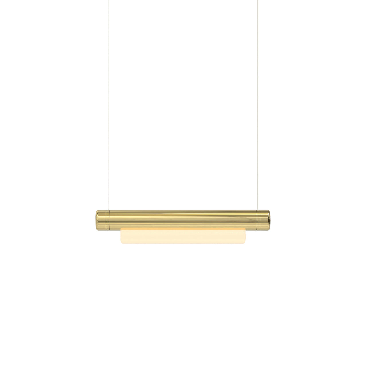 Pipeline 40 Pendant Light: Brass + Brass