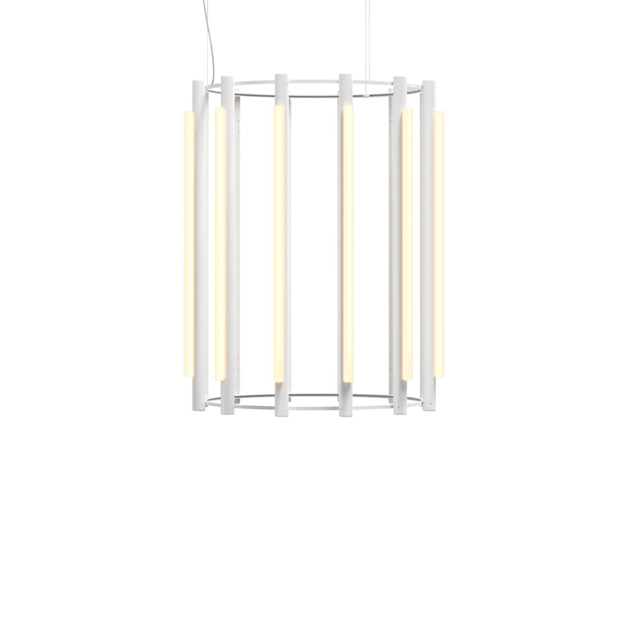 Pipeline 6 Chandelier: White
