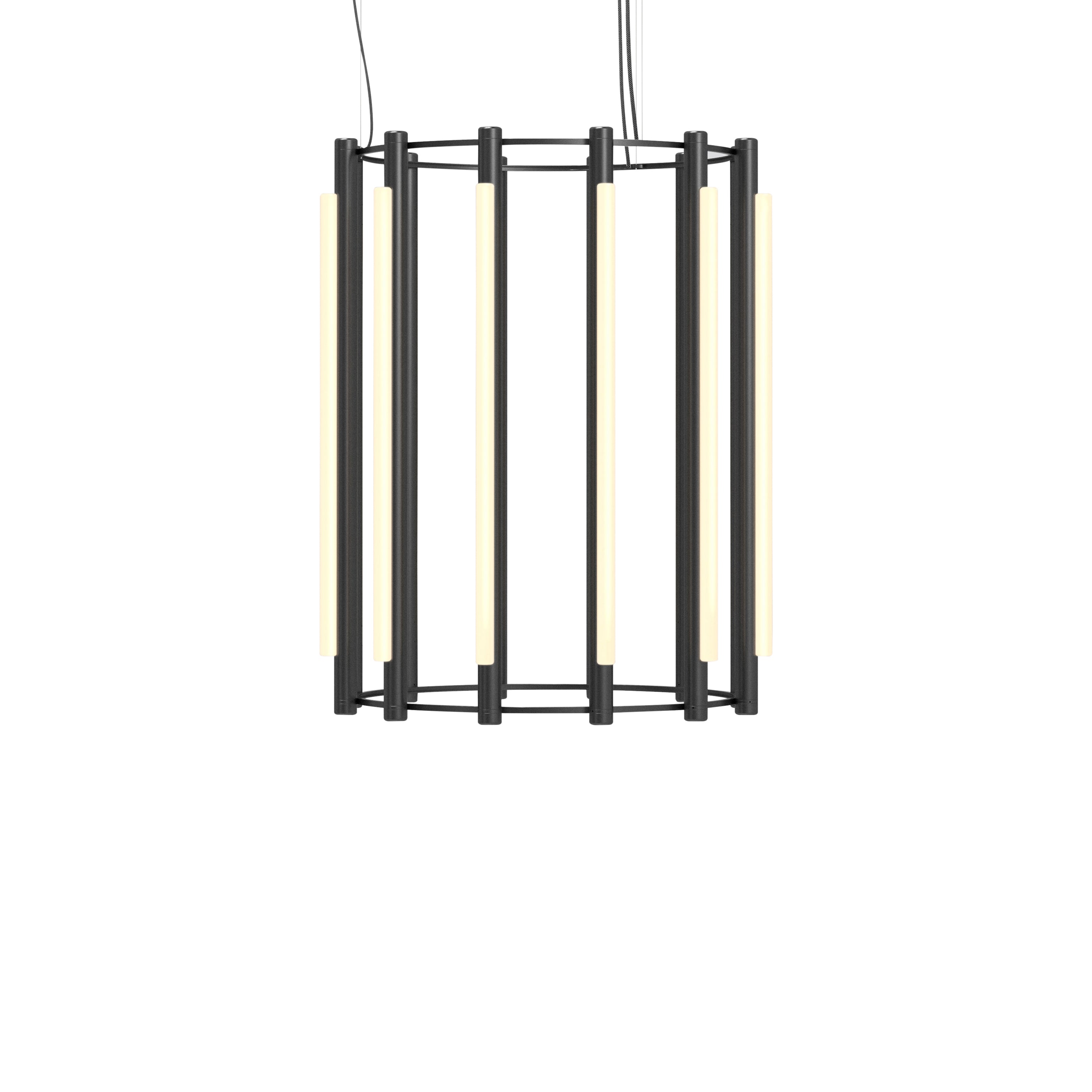 Pipeline 6 Chandelier: Black