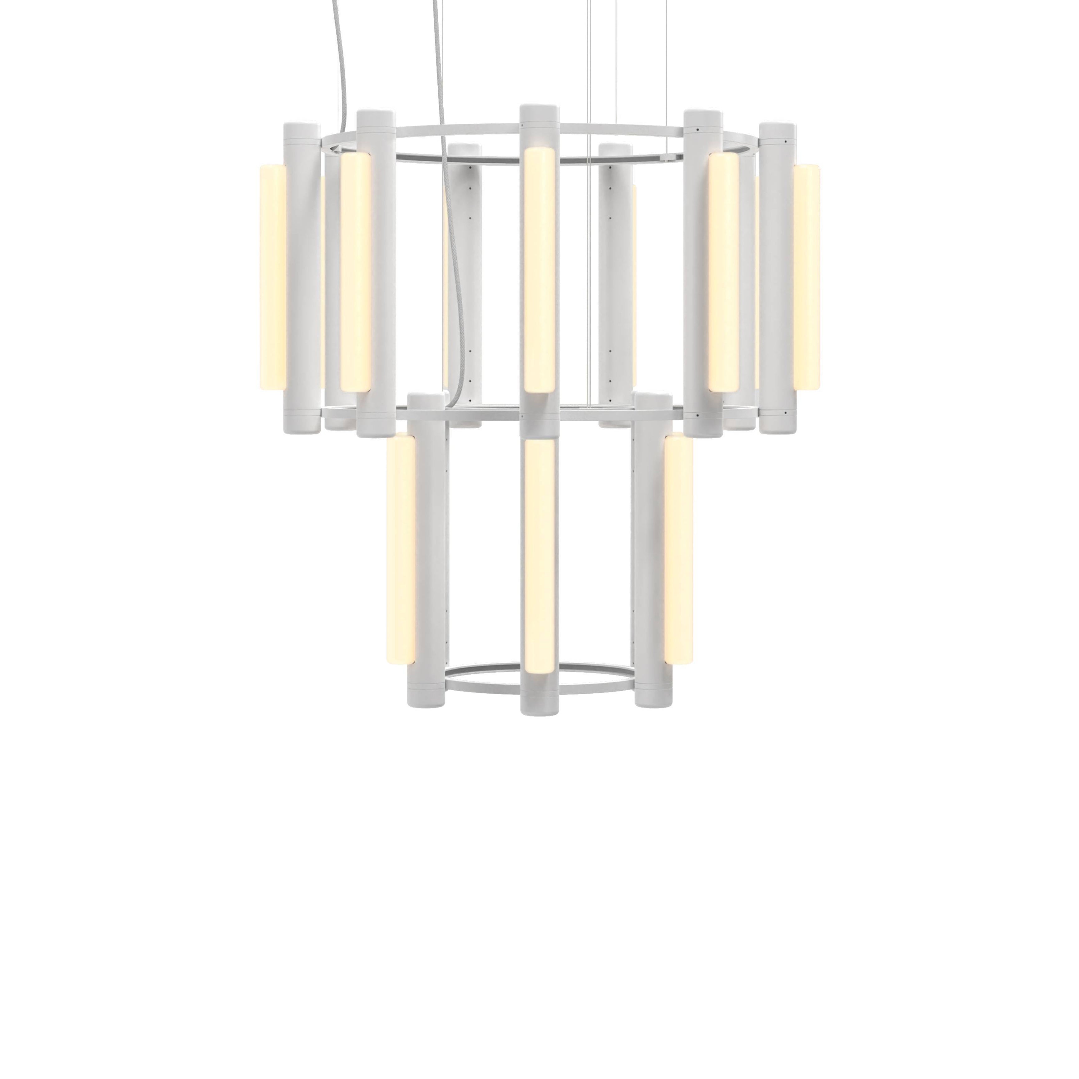 Pipeline 7 Chandelier: White