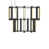Pipeline 8 Chandelier: Black