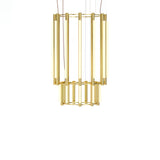 Pipeline 9 Chandelier: Brass