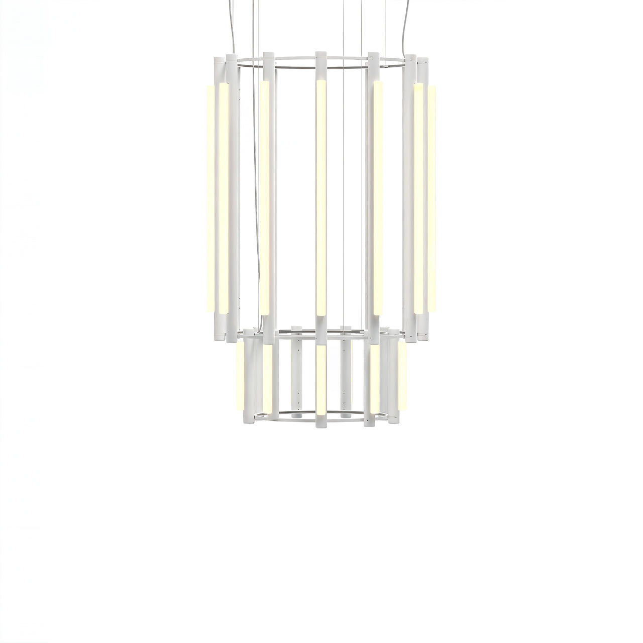 Pipeline 9 Chandelier: White