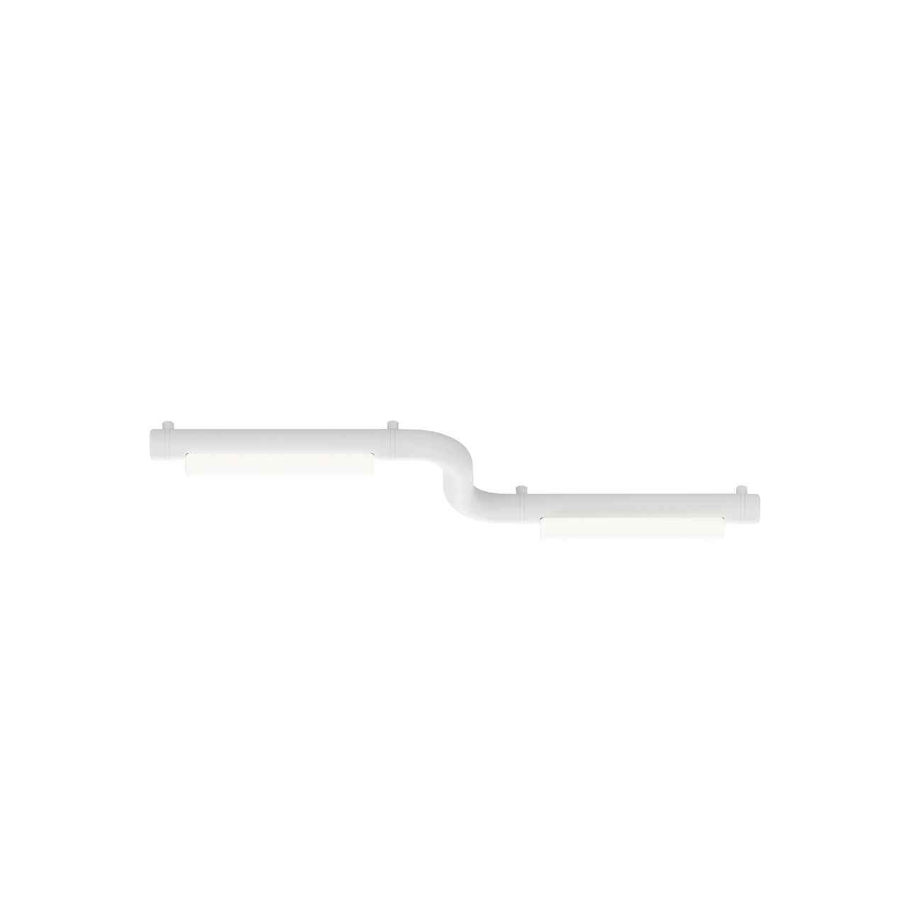 Pipeline CM1 Ceiling/Wall Light: White + White