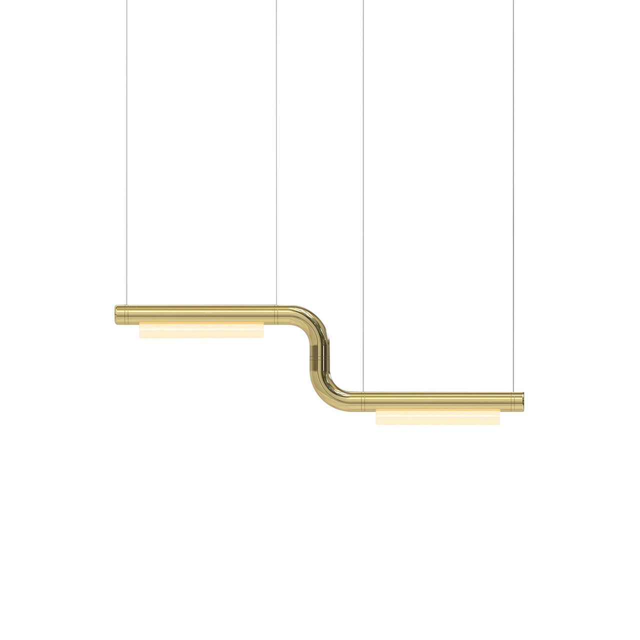 Pipeline CM1 Pendant Light: Brass + Brass