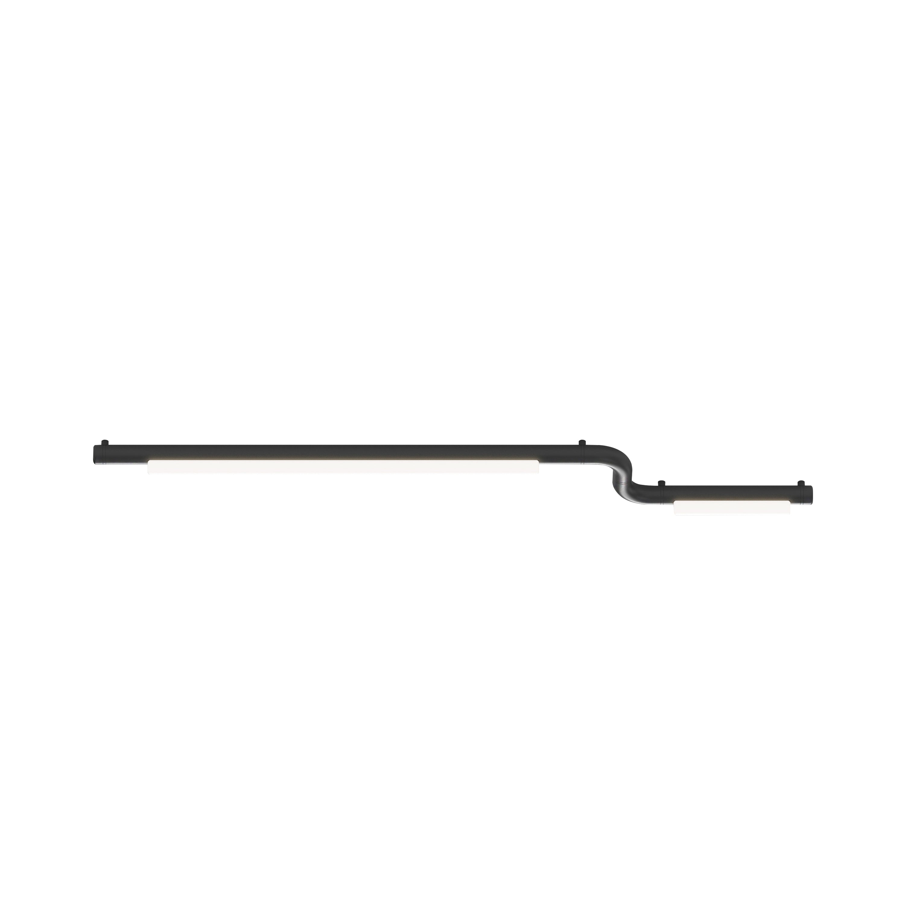 Pipeline CM2 Ceiling/Wall Light: Black + Black