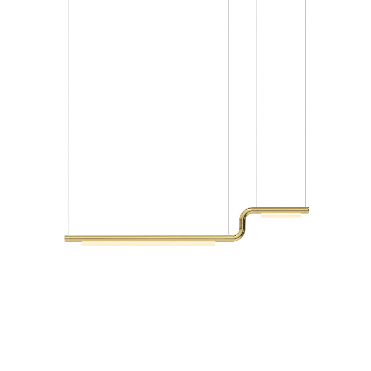 Pipeline CM2 Pendant Light: Brass + Brass