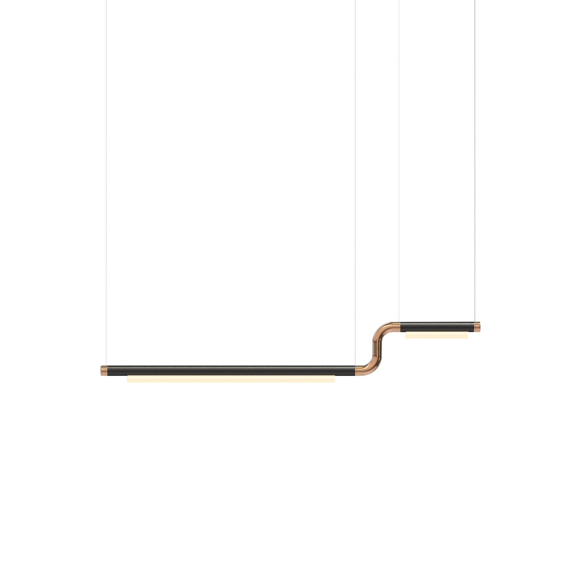 Pipeline CM2 Pendant Light: Black + Copper