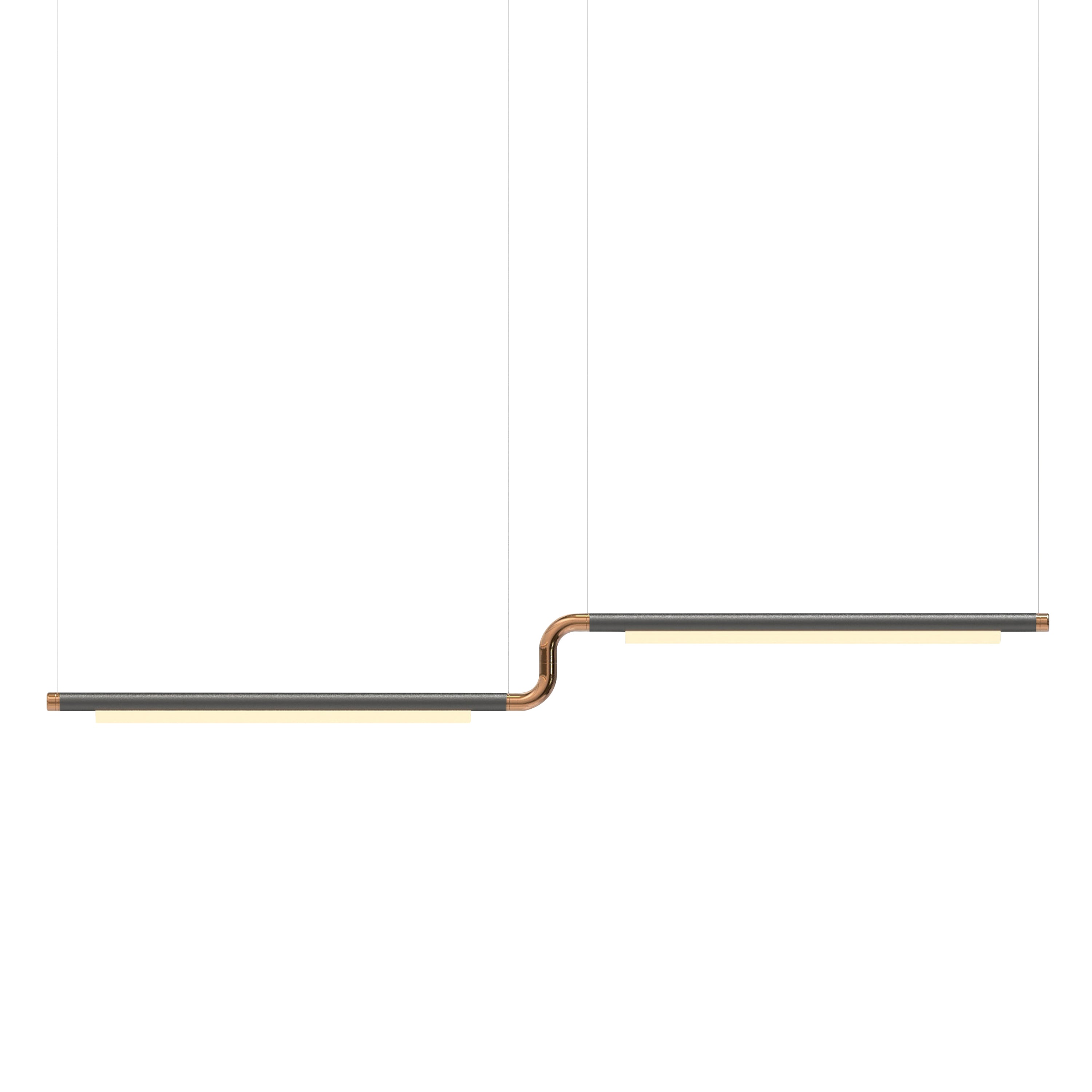 Pipeline CM3 Pendant Light: Black + Copper