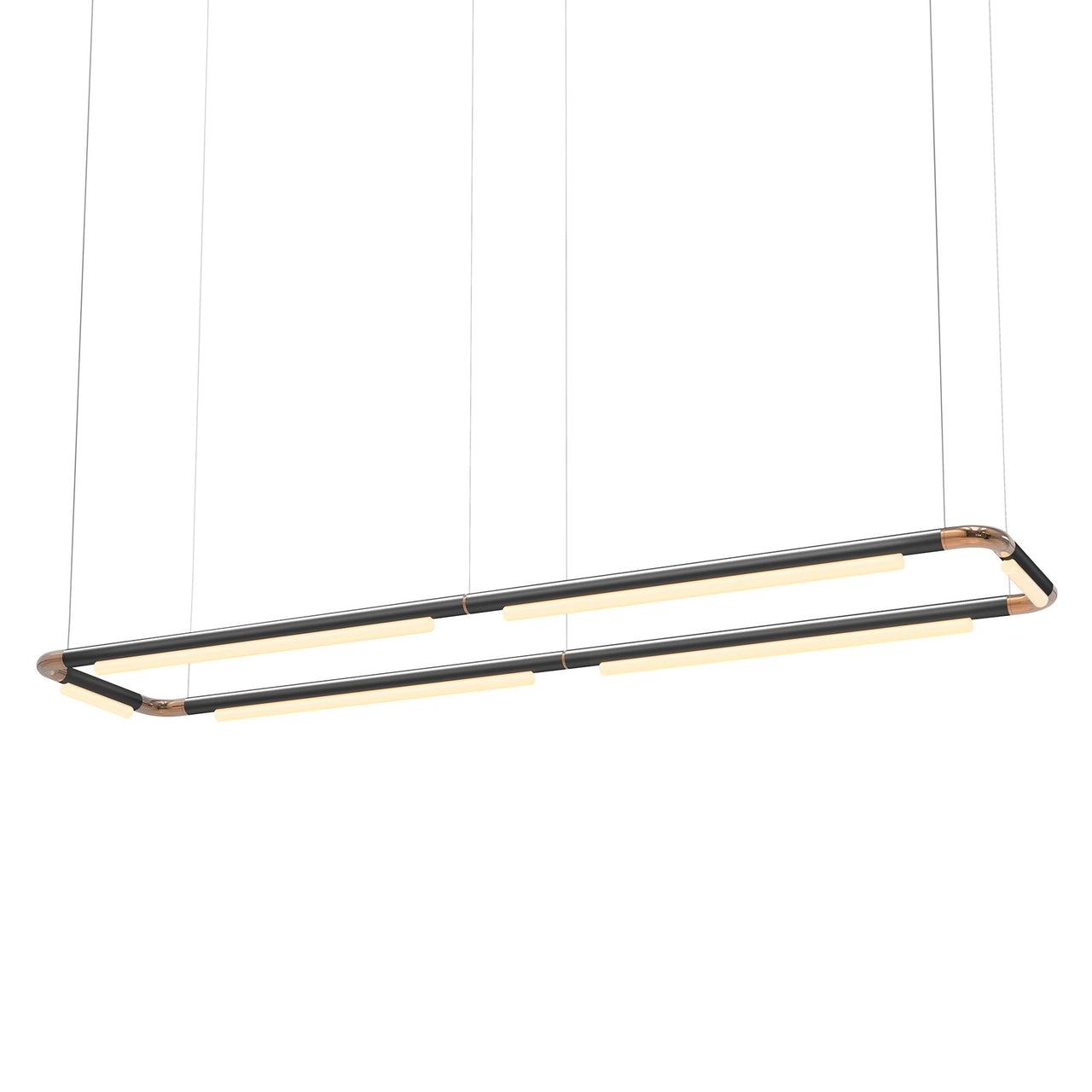 Pipeline CM8 Pendant Light: Black + Copper